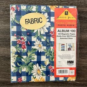 MBI Photo Place Garden Collection Album 100 Magnetic Pages Daisy Floral Plaid